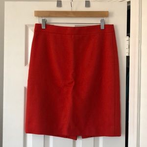 J. Crew Red Wool Pencil Skirt - Size 4
